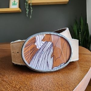 Presh Leather Belt and Pewter Buckle